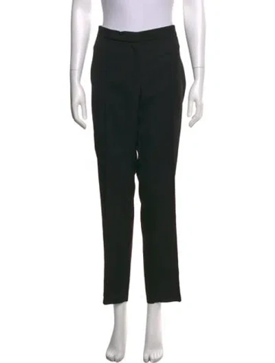 Pre-owned Rochas Wool Straight Leg Pants In Black