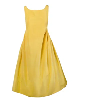 Pre-owned Rochas Yellow Dress With Open Back Detail - '10s