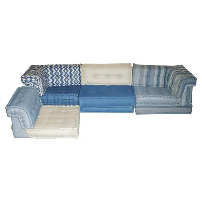 Pre-owned Roche Bobois 11 Piece Kenzo Mah Jong By Hans Hopfer Corner Modular Sofa Set In Gray