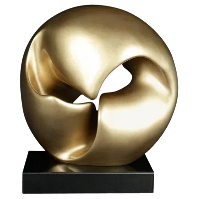 Pre-owned Roche Bobois 1980 Contemporary Golden Sculpture Maison Roche-bobois In Brown