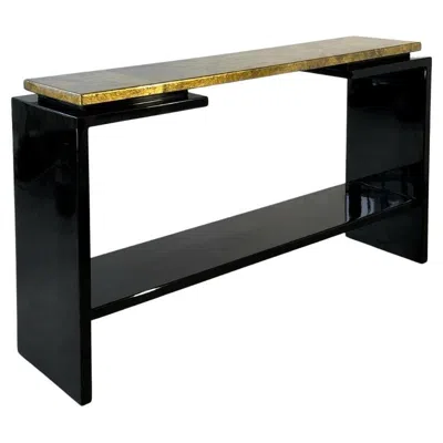 Pre-owned Roche Bobois A Post-modern Lacquered Console Table, Aldo Tura, Roche & Bobois, France 1970 In Brown
