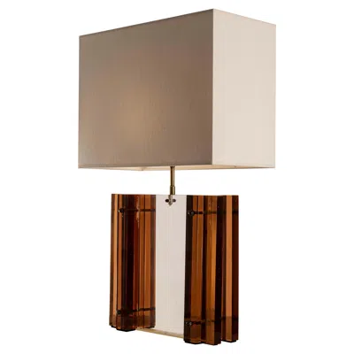 Pre-owned Roche Bobois French Smoked Plexiglass Table Lamp Attributed To , 1970s In Brown