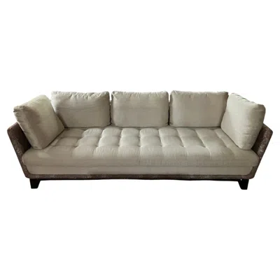 Pre-owned Roche Bobois Gorgeous Tufted Upholstered  3 Seat Sofa In Gray