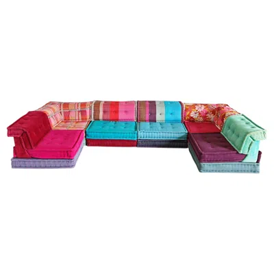 Pre-owned Roche Bobois Mah Jong Large Sofa (18-piece Set) In Pink