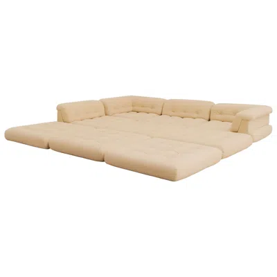 Pre-owned Roche Bobois Mah Jong Sofa By Hans Hopfer For  In Sand