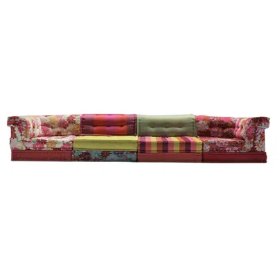 Pre-owned Roche Bobois Mah Jong Sofa In ‘kenzo Takada' Fabric By Hans Hopfer For  France In Brown