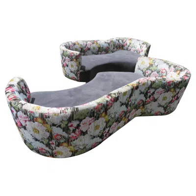 Pre-owned Roche Bobois Outstanding Pair  Tangram Kidney Shaped Sofas Modern In Gray