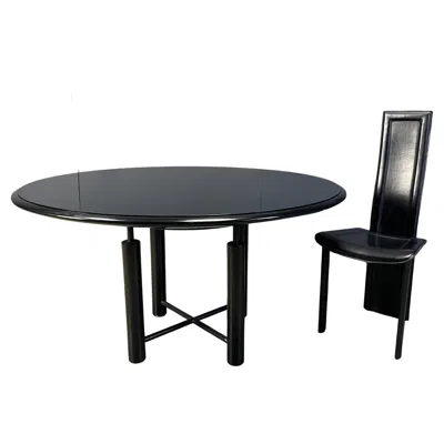 Pre-owned Roche Bobois Post Modern Dining Table By , 1980s In Black