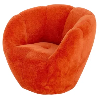 Pre-owned Roche Bobois Sacha Lakic For  "astrea" Orange Swivel Arm Chair
