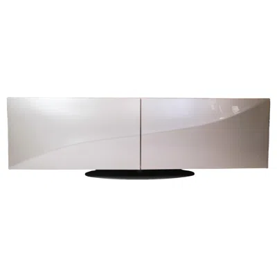 Pre-owned Roche Bobois Speed Up Sideboard In High Gloss Grey Painted By Sacha Lakic For  In Gray