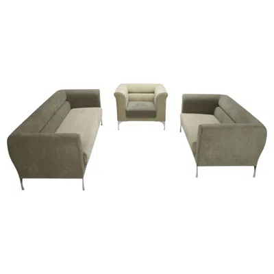 Pre-owned Roche Bobois Three-piece Suite Sofa, Settee And Chair Near Flawless Condition. In Gray