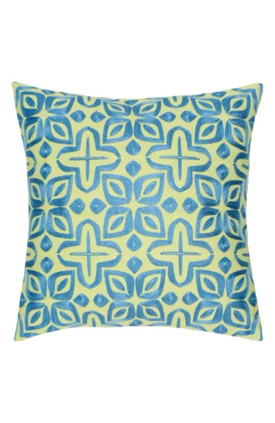 Rochelle Porter Beauty Cotton Accent Pillow In Blue/sunshine