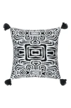 Rochelle Porter Oga Cotton Accent Pillow In Black/white