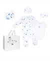 Rock-a-bye Baby Boutique Baby Boys Layette Gift Bag Set In Rocket Ships