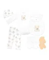 Rock-a-bye Baby Boutique Baby Boys' Or Girls' Soft Bears Layette, 10-piece Set In White