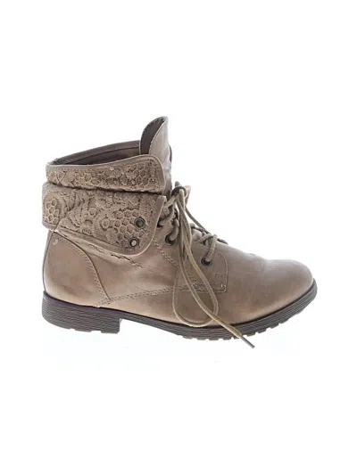 Pre-owned Rock & Candy Ankle Boots In Tan