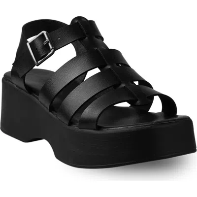 Rock & Candy Rock And Candy Caged Platform Sandal In Black