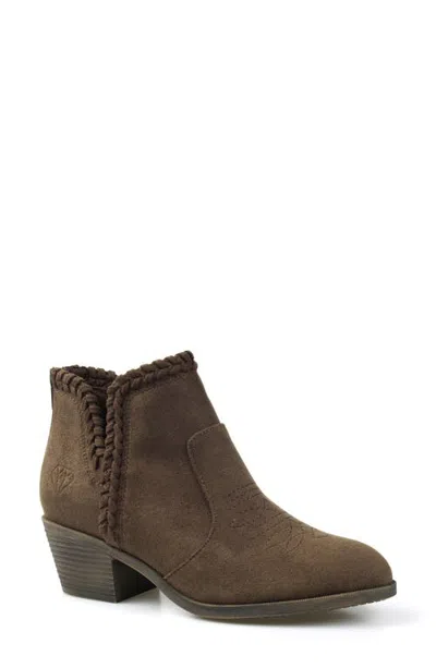 Rock & Candy Rock And Candy Lilyann Western Bootie In Brown Fabric