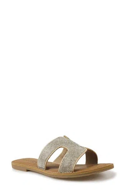 Rock & Candy Rock And Candy Rhinestone Sandal In Beige Rhinestone