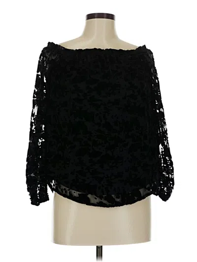 Pre-owned Rock&republic 3/4 Sleeve Blouse In Black