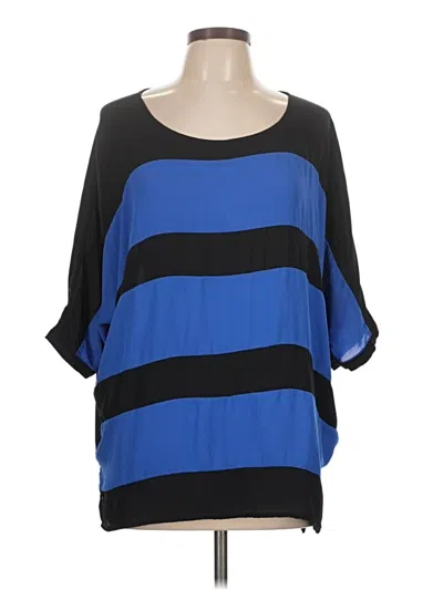 Pre-owned Rock&republic 3/4 Sleeve Blouse In Blue