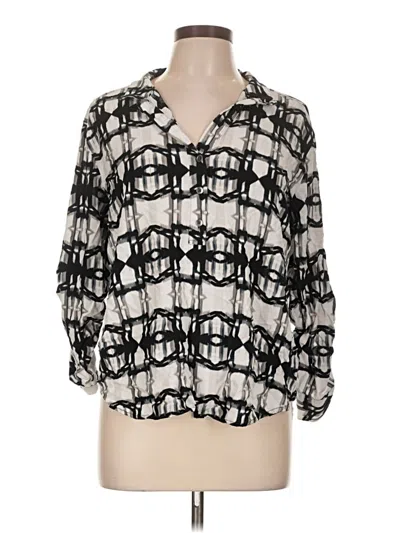 Pre-owned Rock&republic 3/4 Sleeve Blouse In Ivory