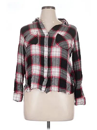 Pre-owned Rock&republic 3/4 Sleeve Button Down Shirt In Gray