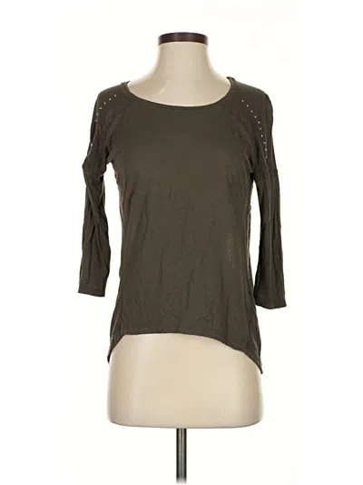 Pre-owned Rock&republic 3/4 Sleeve T-shirt In Brown