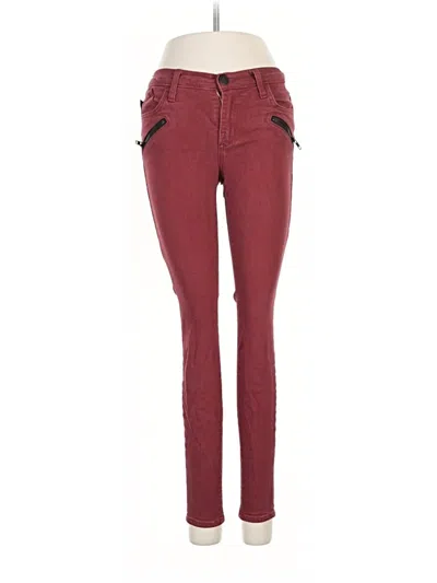 Pre-owned Rock&republic Jeggings In Burgundy