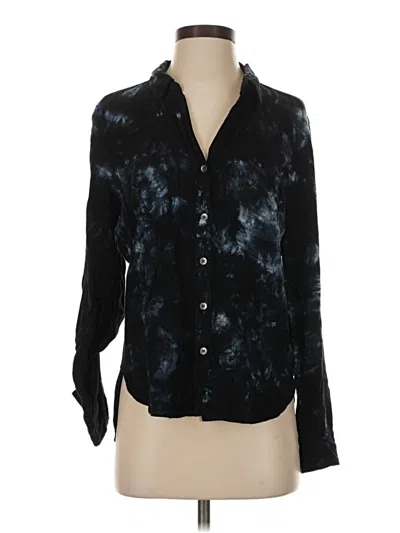 Pre-owned Rock&republic Long Sleeve Blouse In Black