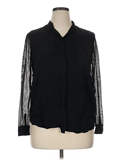 Pre-owned Rock&republic Long Sleeve Blouse In Black