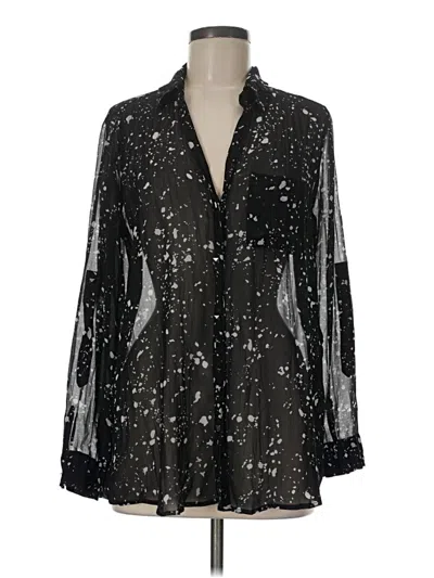 Pre-owned Rock&republic Long Sleeve Blouse In Black
