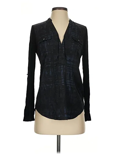 Pre-owned Rock&republic Long Sleeve Blouse In Black