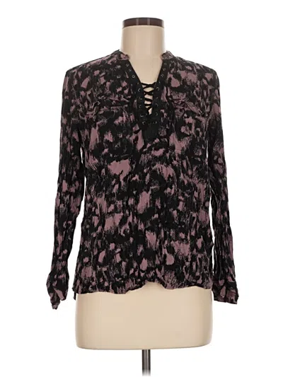 Pre-owned Rock&republic Long Sleeve Blouse In Black
