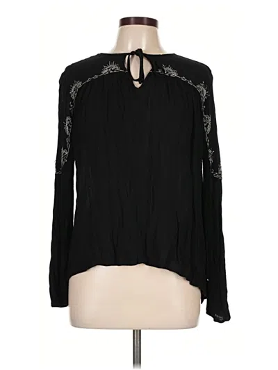 Pre-owned Rock&republic Long Sleeve Blouse In Black
