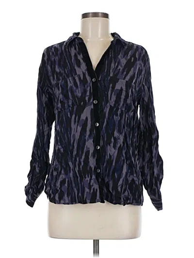 Pre-owned Rock&republic Long Sleeve Blouse In Blue