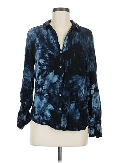 Pre-owned Rock&republic Long Sleeve Blouse In Blue
