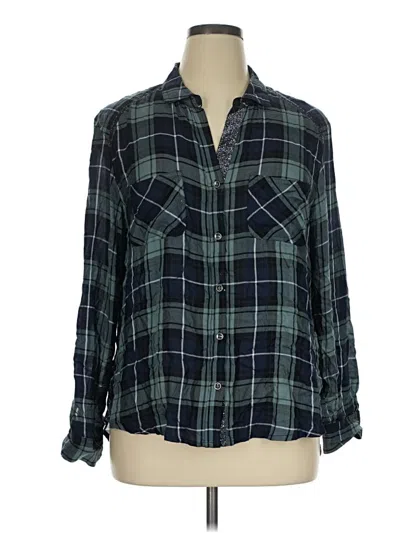 Pre-owned Rock&republic Long Sleeve Blouse In Blue