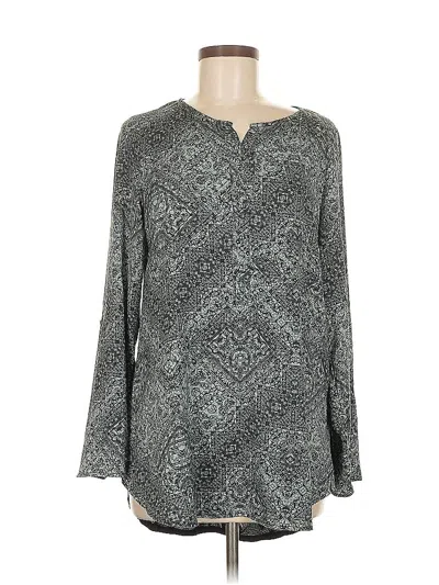 Pre-owned Rock&republic Long Sleeve Blouse In Gray