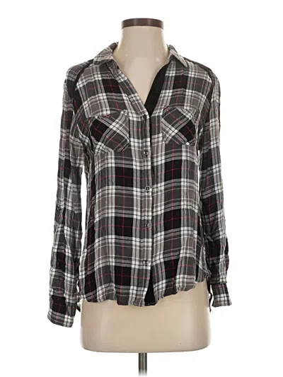 Pre-owned Rock&republic Long Sleeve Blouse In Gray