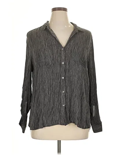 Pre-owned Rock&republic Long Sleeve Blouse In Gray