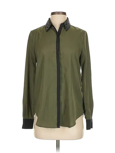 Pre-owned Rock&republic Long Sleeve Blouse In Green