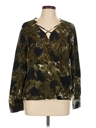Pre-owned Rock&republic Long Sleeve Blouse In Green