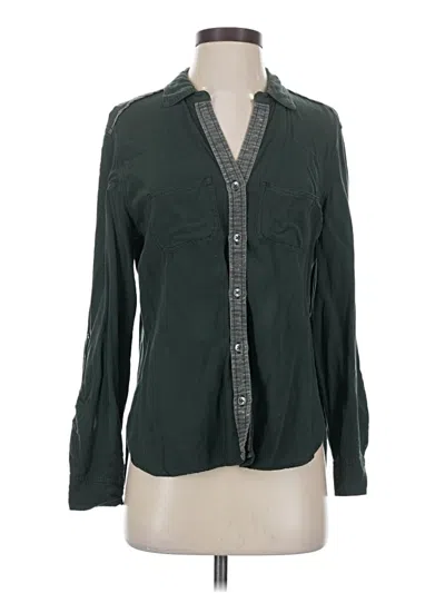 Pre-owned Rock&republic Long Sleeve Blouse In Green