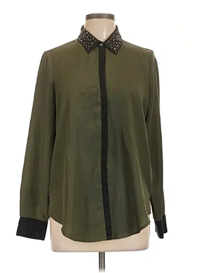 Pre-owned Rock&republic Long Sleeve Blouse In Green