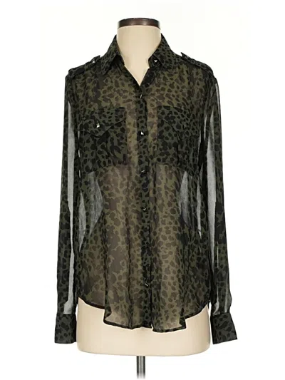 Pre-owned Rock&republic Long Sleeve Blouse In Green