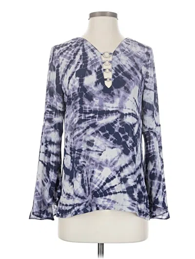 Pre-owned Rock&republic Long Sleeve Blouse In Purple