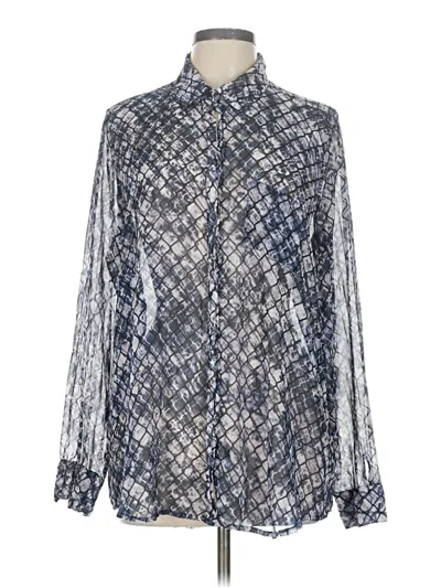 Pre-owned Rock&republic Long Sleeve Blouse In Silver