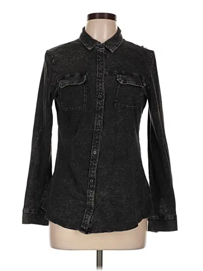 Pre-owned Rock&republic Long Sleeve Button Down Shirt In Black