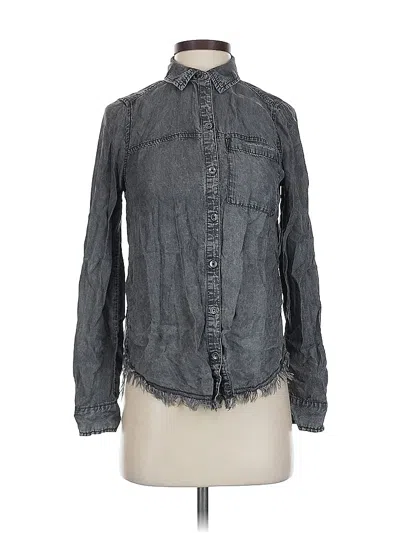 Pre-owned Rock&republic Long Sleeve Button Down Shirt In Gray